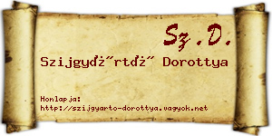 Szijgyártó Dorottya névjegykártya